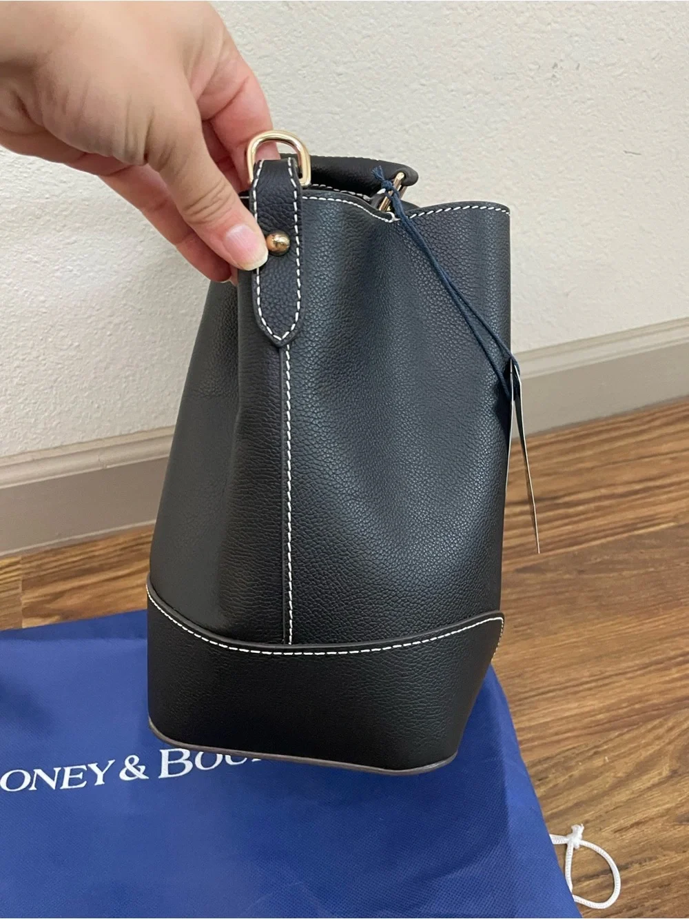 Dooney & Bourke Lucca Leather Barlow Black Satchel NWT